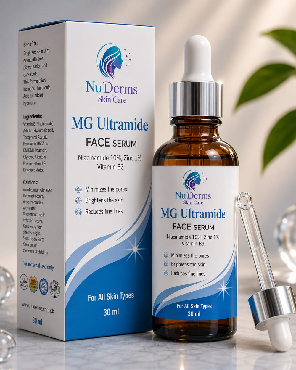 MG Ultramide Face Serum – Niacinamide 10% + Zinc 1% | 30ml